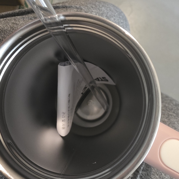 Stanley Pink and White Striped Tumbler Oasis Collection 40 Oz - Picture 5 of 5